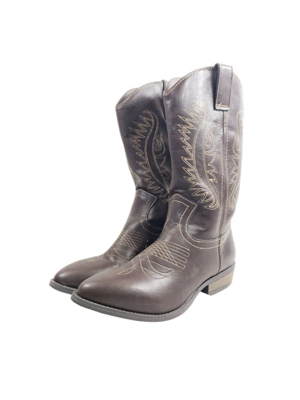 Rampage Womens Size 9 Wamblee Brown Western Cowboy Boots Faux Leather - Picture 2 of 9